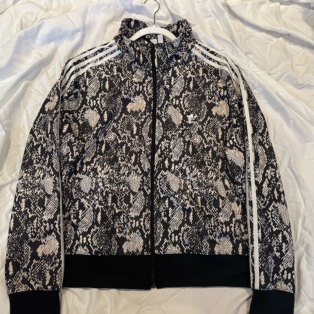 Adidas Women's 3XL Black Snake Print Jacket